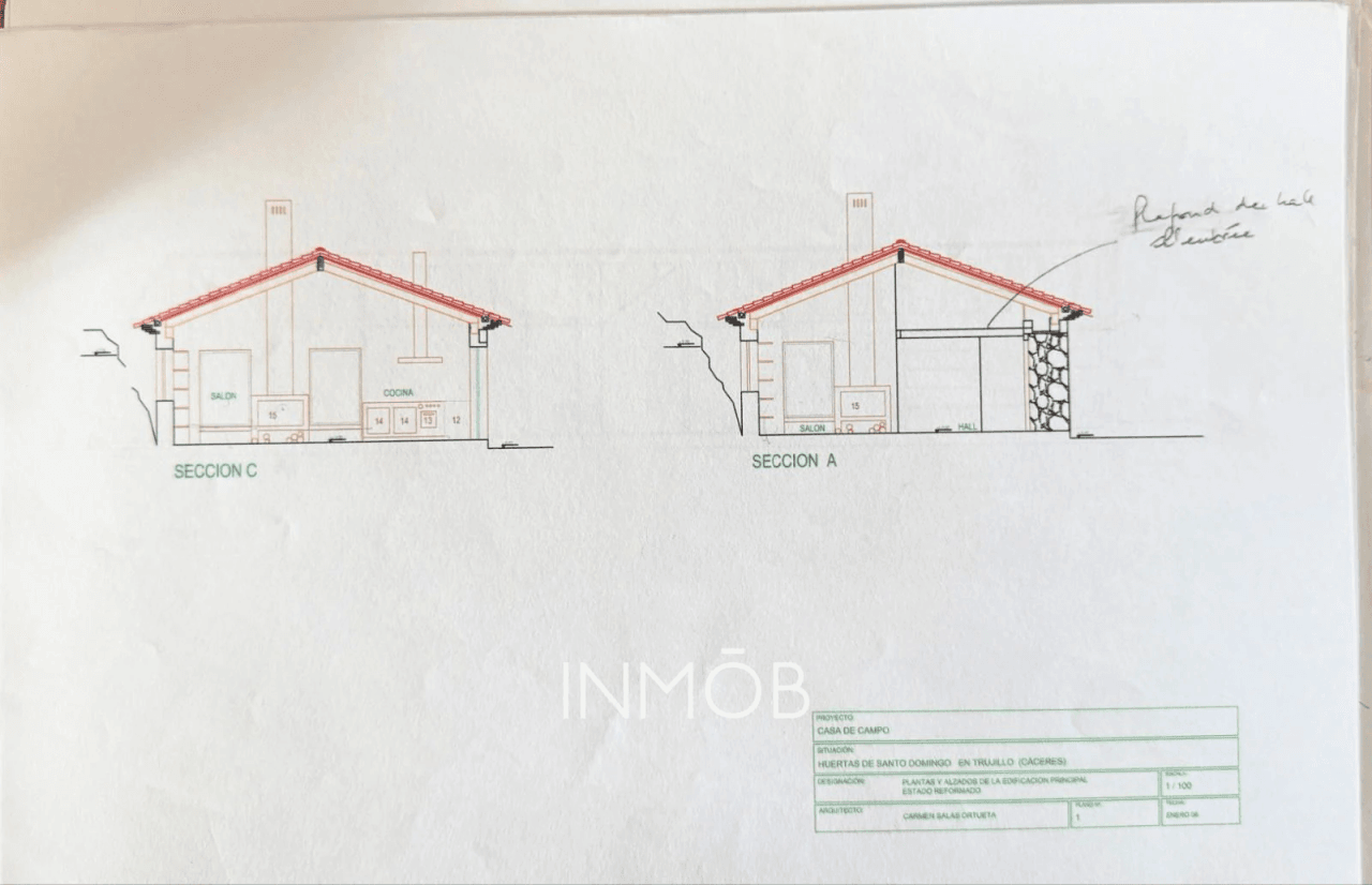 CASA DE CAMPO EN TRUJILLO - 3 CONSTRUCCIONES - RUSTICA Y REHABILITADA CON VISTAS AL CASTILLO DE TRUJILLO