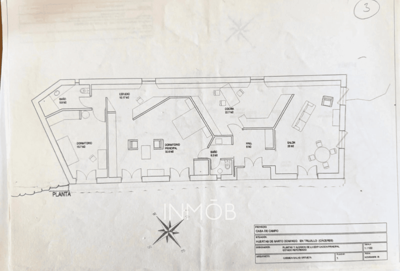 CASA DE CAMPO EN TRUJILLO - 3 CONSTRUCCIONES - RUSTICA Y REHABILITADA CON VISTAS AL CASTILLO DE TRUJILLO